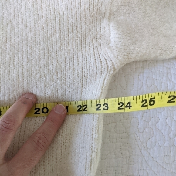 BRAVE Soul London Y2K Oversized Low V Neck Cream Sweater M - Picture 12 of 14